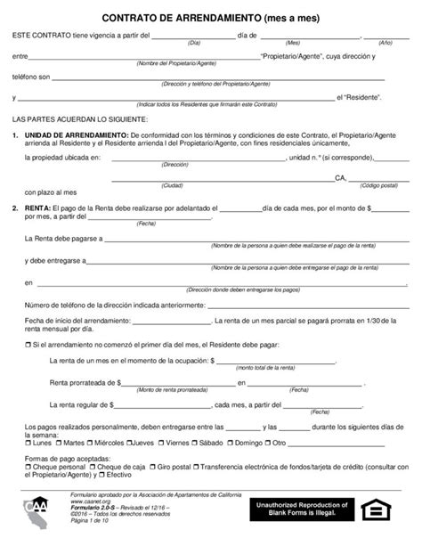 MLS# 341534. . Lease form in spanish